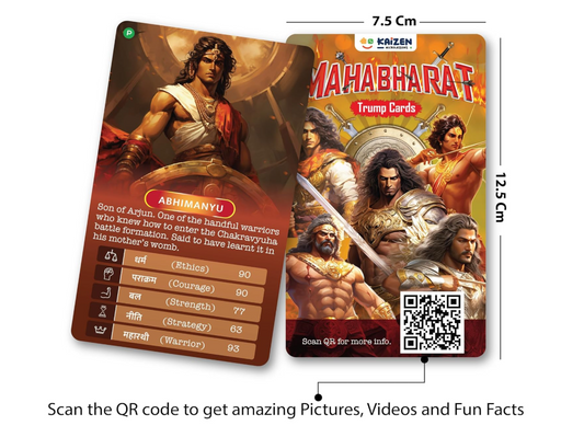 Kaizen MicroLessons Mahabharat Trump Card Game for All Ages.