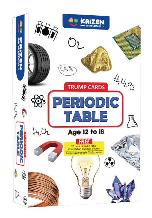 Kaizen MicroLessons Periodic Table Trump Card Game for All Ages.
