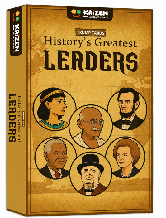 Kaizen MicroLessons History's Greatest Leaders Trump Cards