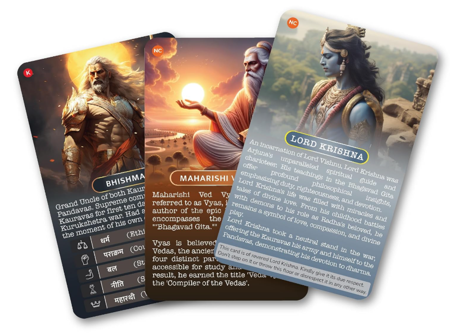 Kaizen MicroLessons Mahabharat Trump Card Game for All Ages.
