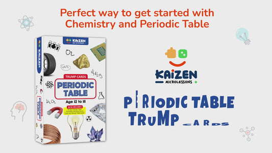 Kaizen MicroLessons Periodic Table Trump Card Game for All Ages.